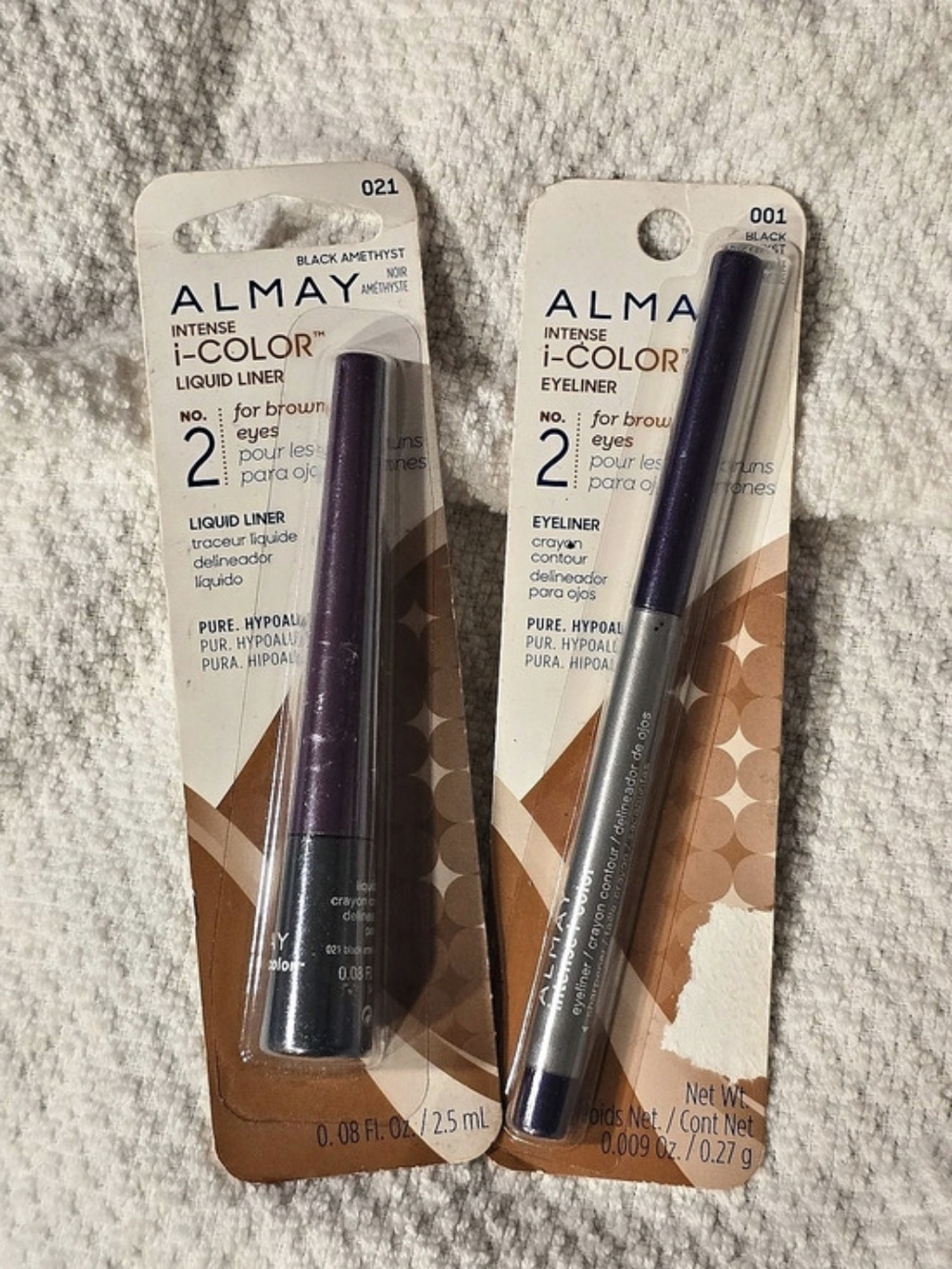 ALMAY Intense i-Color No 2 Liquid Liner and Eyeliner Pencil In Black Amethyst